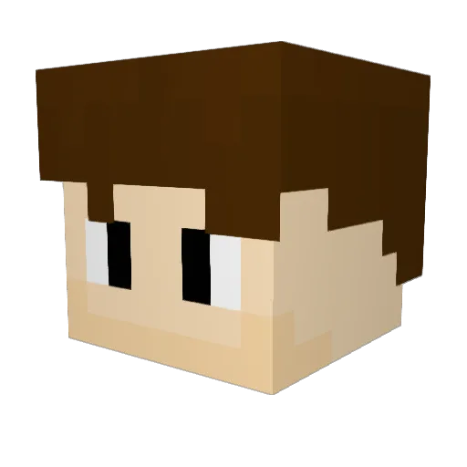 _Camical Minecraft avatar head, 3D render