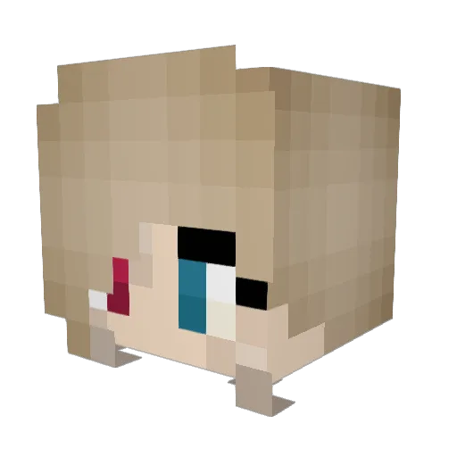 _Candy_Creeper_ Minecraft avatar head, 3D render