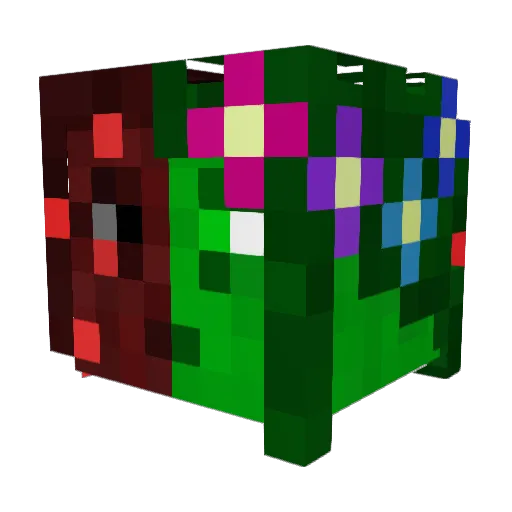 _Caprise_ Minecraft avatar head, 3D render
