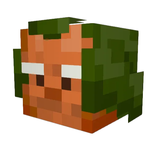 _CaptainMilk_ Minecraft avatar head, 3D render