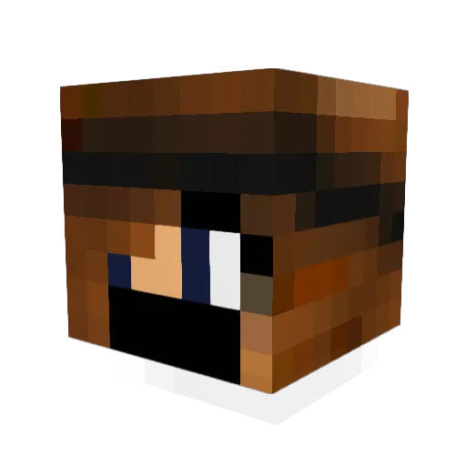 _Capullo_ Minecraft avatar head, 3D render