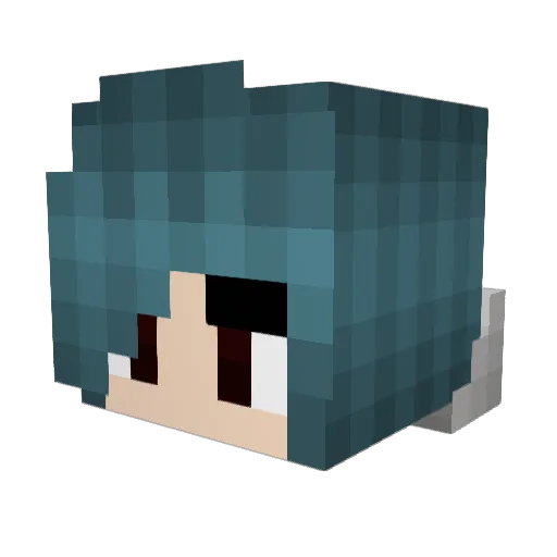 _Caraphernelia_ Minecraft avatar head, 3D render