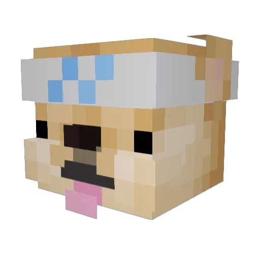 _Carlos_123 Minecraft avatar head, 3D render