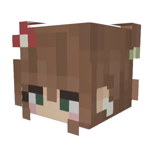 _Carrie__ Minecraft avatar head, 3D render