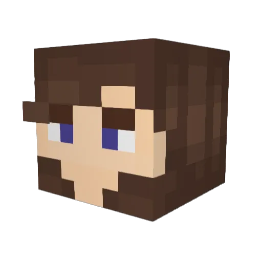 _Cartoony_ Minecraft avatar head, 3D render