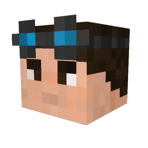 _Casanova Minecraft avatar head, 3D render