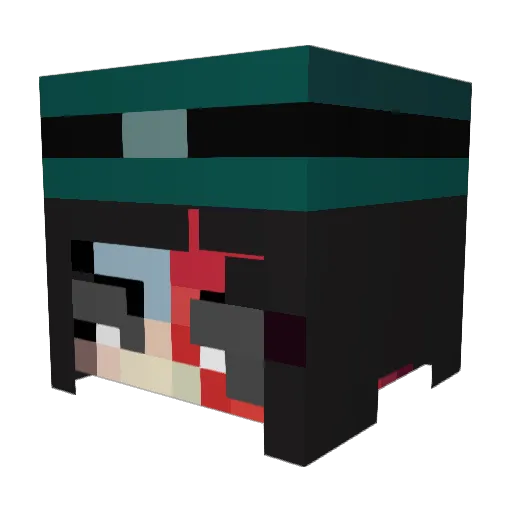 _Casters_ Minecraft avatar head, 3D render