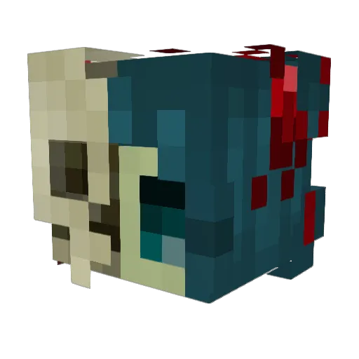 _Castielle_ Minecraft avatar head, 3D render