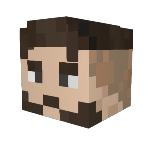 _Castius Minecraft avatar head, 3D render