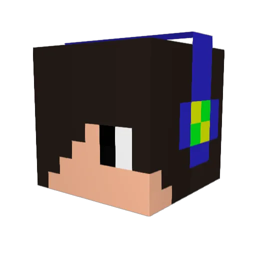 _Cat_De_ Minecraft avatar head, 3D render