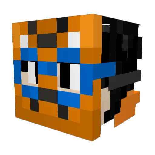 _Catiger Minecraft avatar head, 3D render