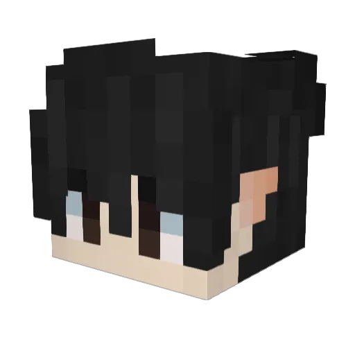_Cbss Minecraft avatar head, 3D render