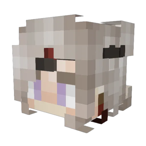 _Ceren Minecraft avatar head, 3D render