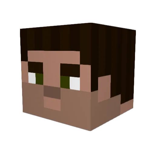 _Certifiable_ Minecraft avatar head, 3D render