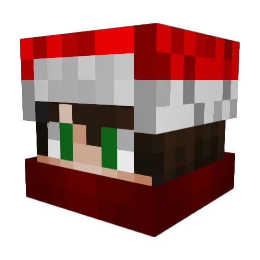 _Chaek_YT Minecraft avatar head, 3D render