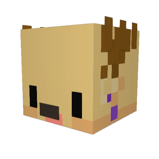 _CharliePlayZ_ Minecraft avatar head, 3D render