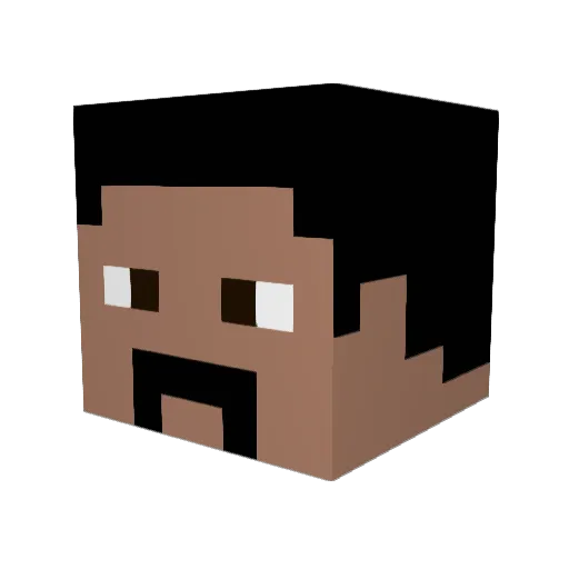 _CharreD_ Minecraft avatar head, 3D render
