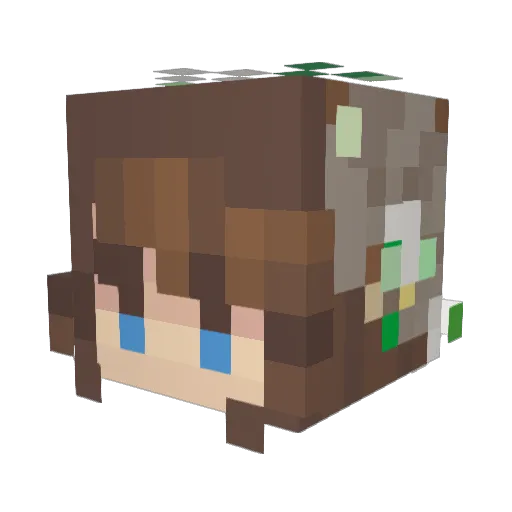_CheddarV_ Minecraft avatar head, 3D render