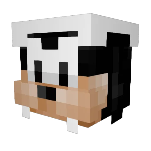 _Chef_Goofy Minecraft avatar head, 3D render