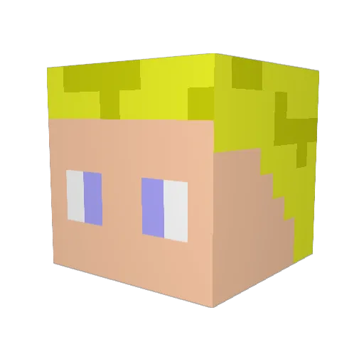 _Cheld_ Minecraft avatar head, 3D render
