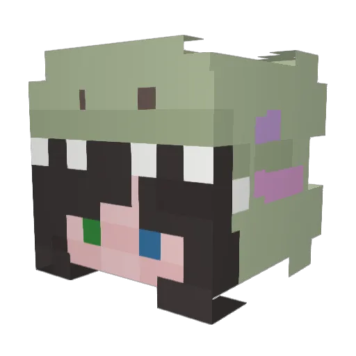 _CherryCake_ Minecraft avatar head, 3D render