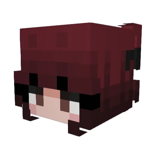 _Cherry_Bloom_ Minecraft avatar head, 3D render