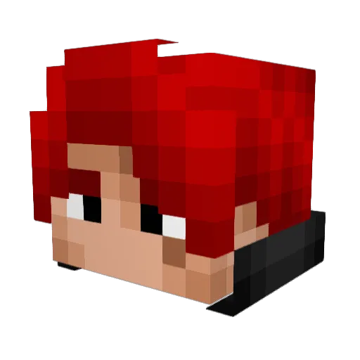 _Chicho Minecraft avatar head, 3D render