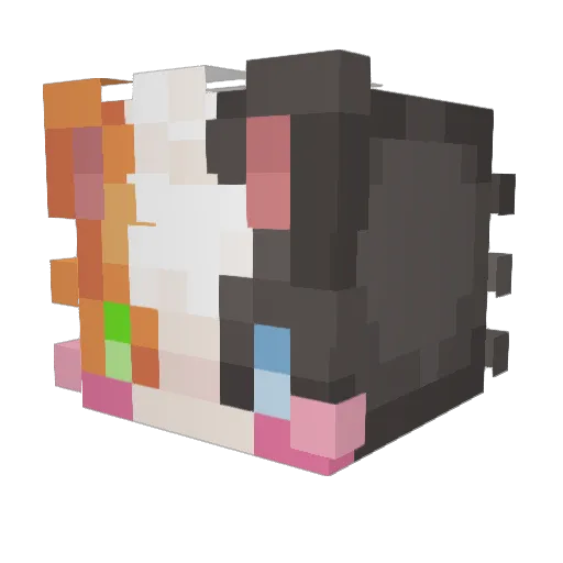 _Chiddle Minecraft avatar head, 3D render