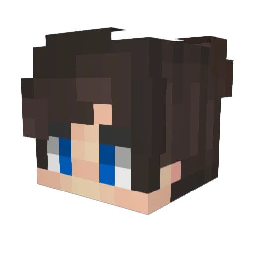_ChippeN Minecraft avatar head, 3D render