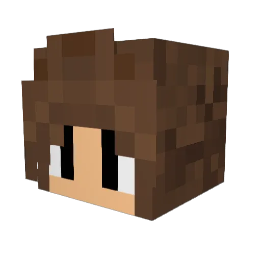 _ChloeG Minecraft avatar head, 3D render