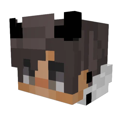 _ChocMan_ Minecraft avatar head, 3D render