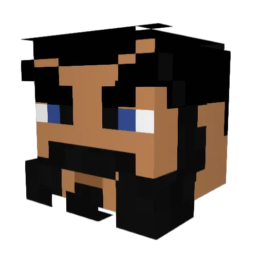 _ChuckxNorris_ Minecraft avatar head, 3D render