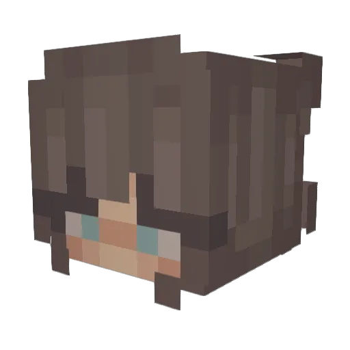 _Chuu Minecraft avatar head, 3D render