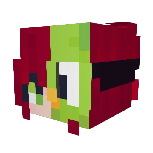 _Cice Minecraft avatar head, 3D render