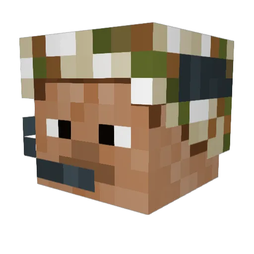 _Cigi_ Minecraft avatar head, 3D render