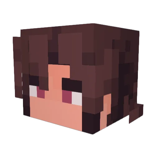 _Cinder__ Minecraft avatar head, 3D render