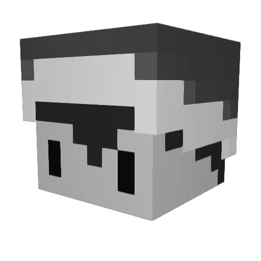 _Cinzeyx_ Minecraft avatar head, 3D render