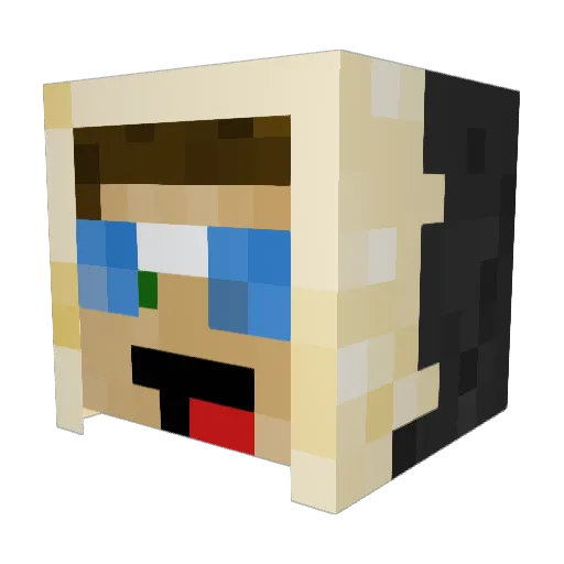 _Clap Minecraft avatar head, 3D render