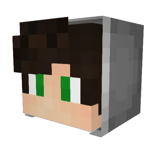 _ClarkYT_ Minecraft avatar head, 3D render