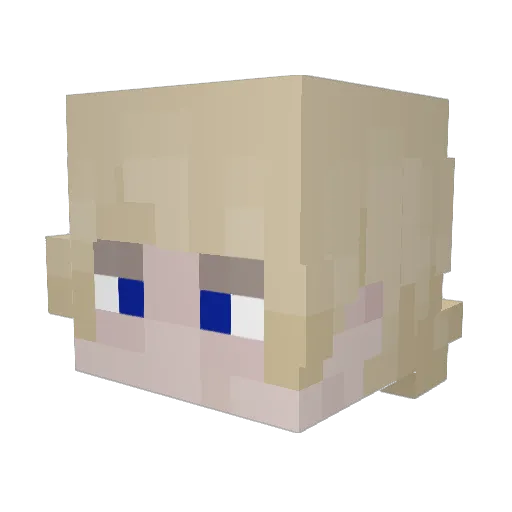 _ClayBoy_ Minecraft avatar head, 3D render
