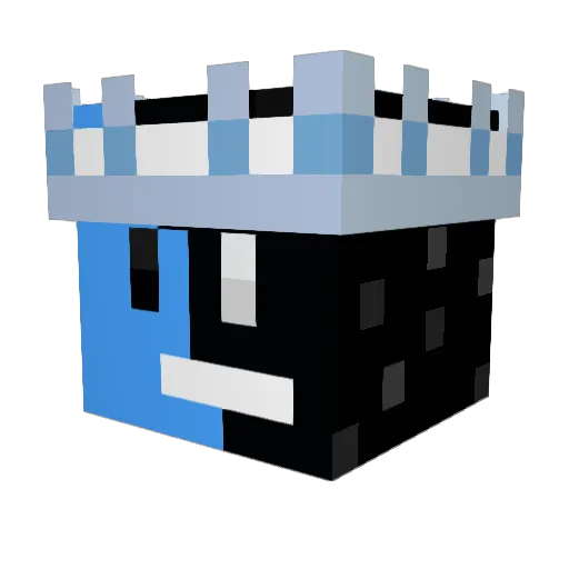 _Clayed Minecraft avatar head, 3D render