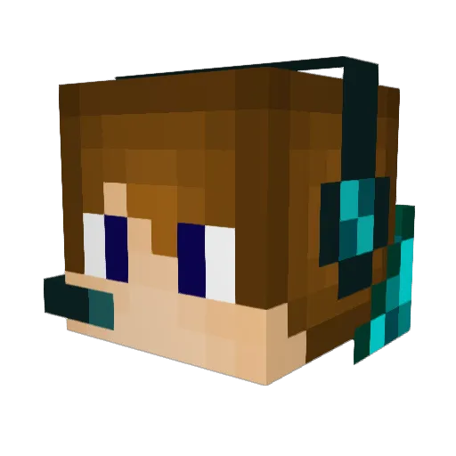 _Claymore_ Minecraft avatar head, 3D render