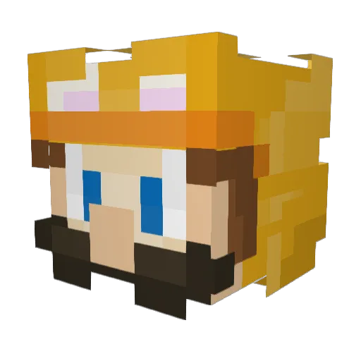 _CoBro_ Minecraft avatar head, 3D render