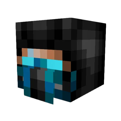 _CoMaNDoR_ Minecraft avatar head, 3D render