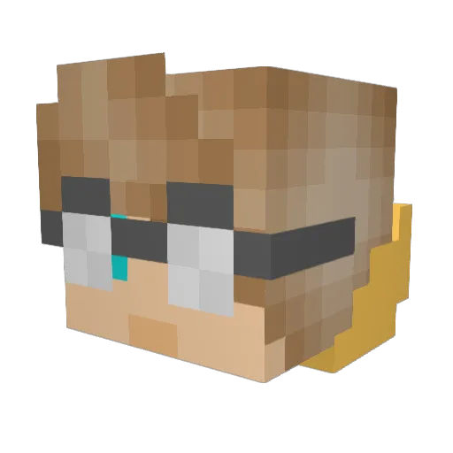 _Cobly Minecraft avatar head, 3D render