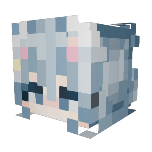 _Conjure_ Minecraft avatar head, 3D render