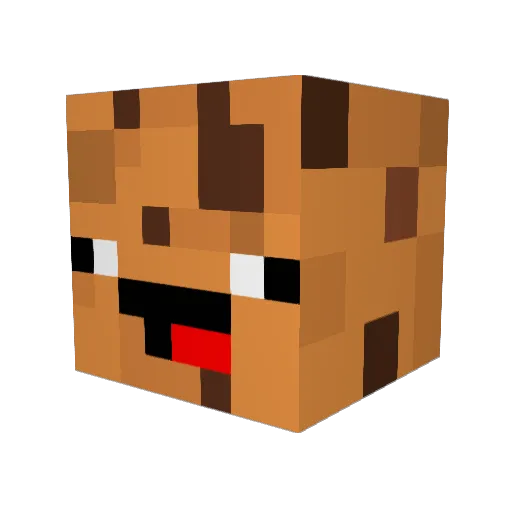 _Cookie_Jar_ Minecraft avatar head, 3D render