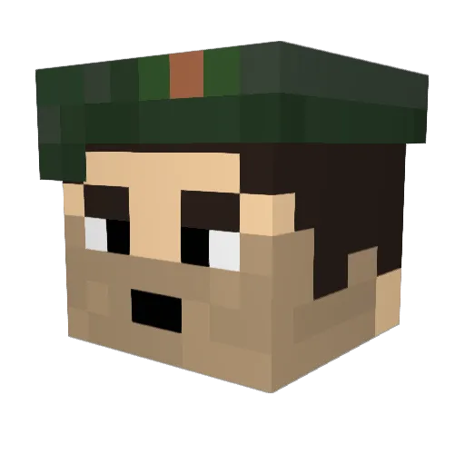 _Coops Minecraft avatar head, 3D render