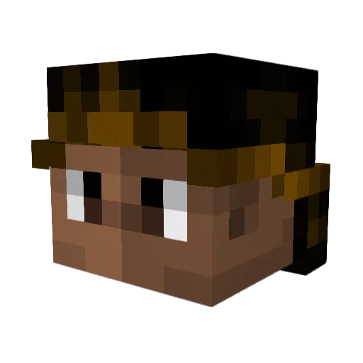 _Copey Minecraft avatar head, 3D render