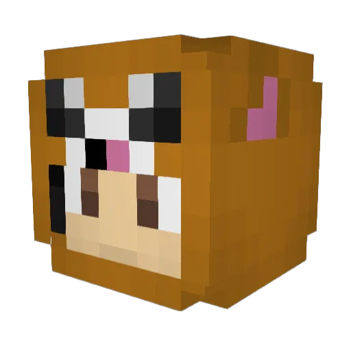 _Corgi_ Minecraft avatar head, 3D render